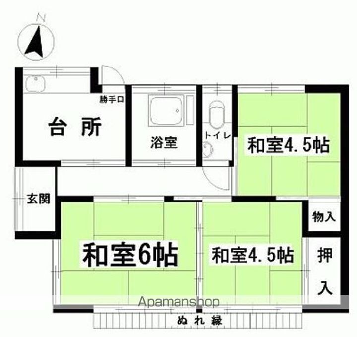 福島県いわき市金山町南台(一戸建)の賃貸物件戸建ての間取り