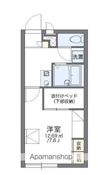 香川県高松市林町の賃貸アパートの間取り