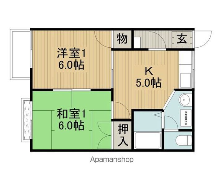 フレグランスすわA棟102の間取り