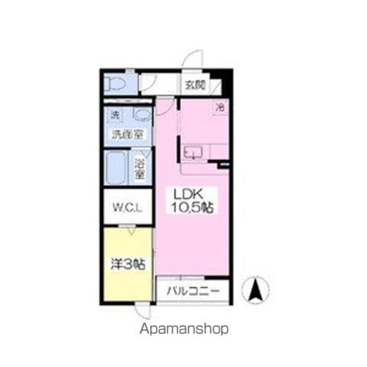 ロザージュB102の間取り