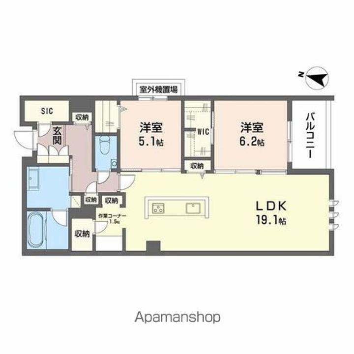 シャーメゾン赤坂けやき通りの間取り