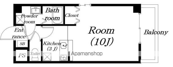 滋賀県長浜市小堀町の賃貸マンション301の間取り