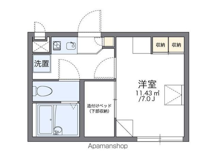 レオパレス柳都205の間取り