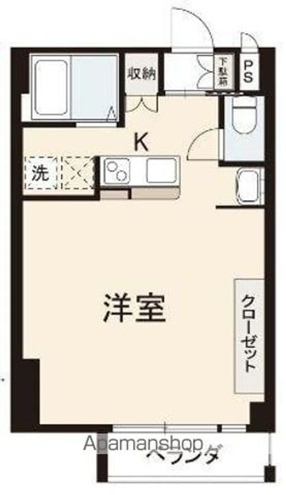 香川県高松市末広町の賃貸マンションの間取り