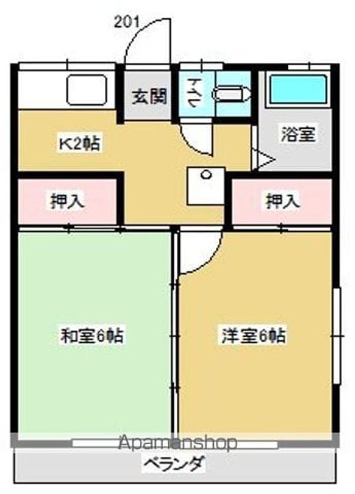 コーポ渡辺Ⅰの間取り