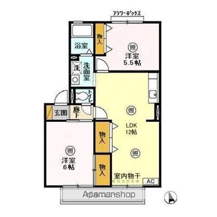 レインボーハイツ Ⅱ番館の間取り