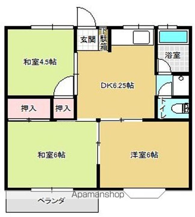 コーポイガラシの間取り