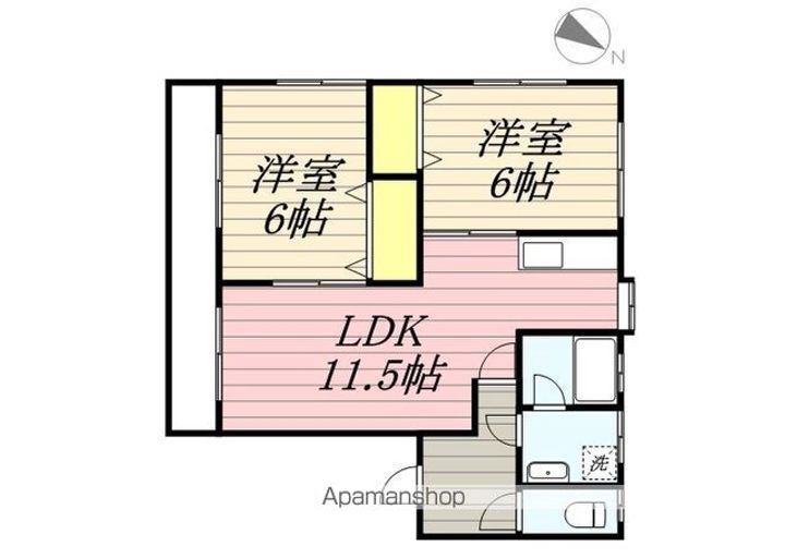サンライズハイツ205の間取り
