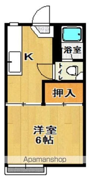 福島県郡山市菜根2丁目の賃貸アパートの間取り