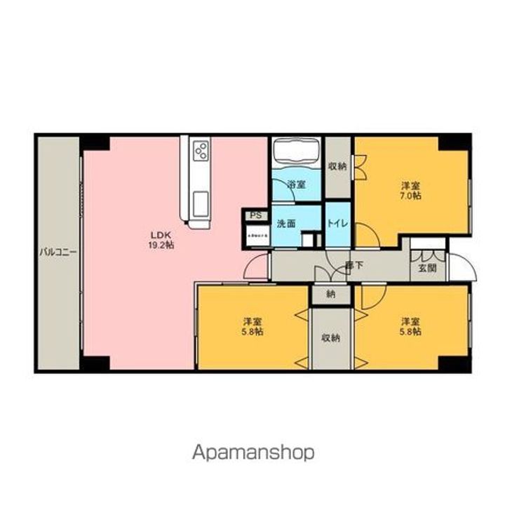 アイランドシティインフィニガーデン サウス棟の間取り