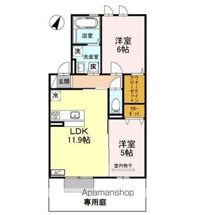 JIN輝 B棟の間取り
