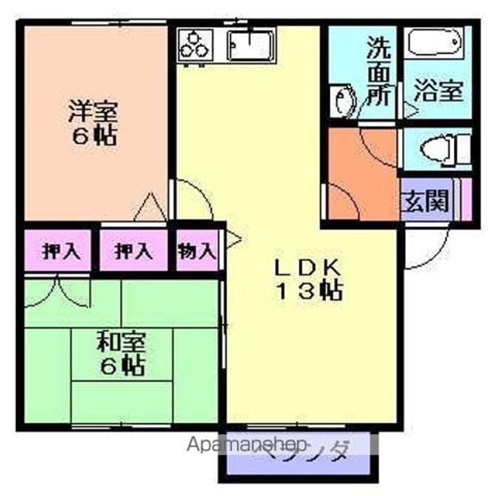 メンバーズタウン月町Dの間取り