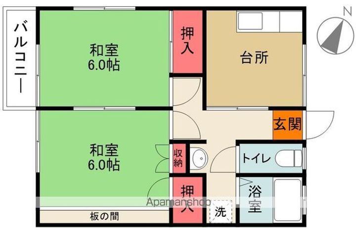 鷺コーポ203の間取り