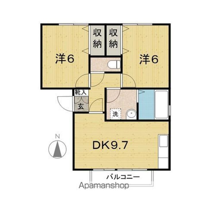 アートヒルズⅡ102の間取り