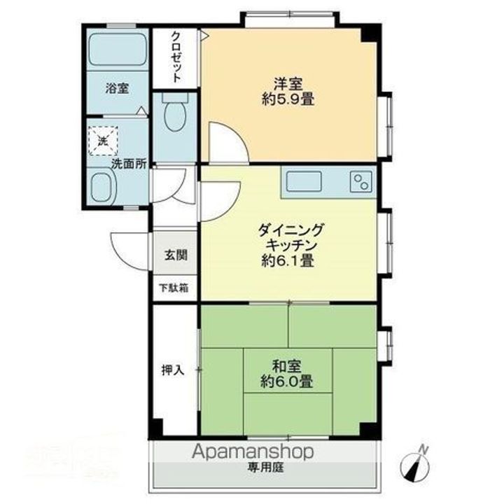 フォブールサンシャインAA102の間取り