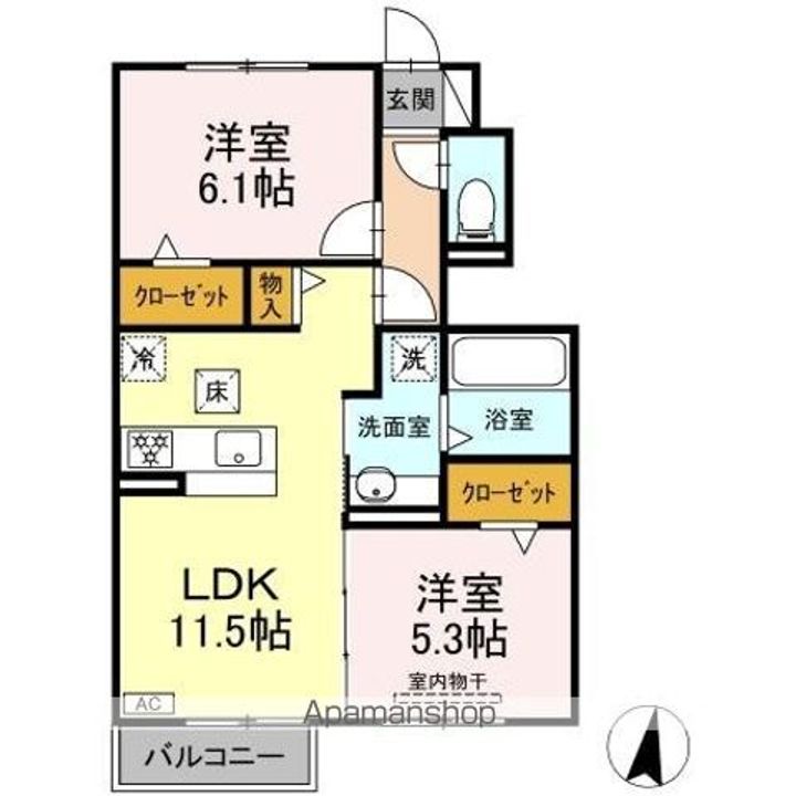 DーROOM FOURTH B棟の間取り