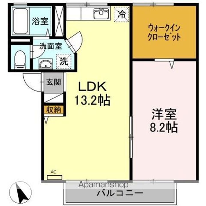 エバーグリーン B棟の間取り