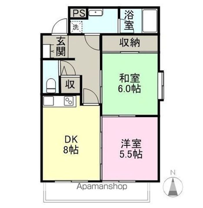 マンションベルエア405の間取り