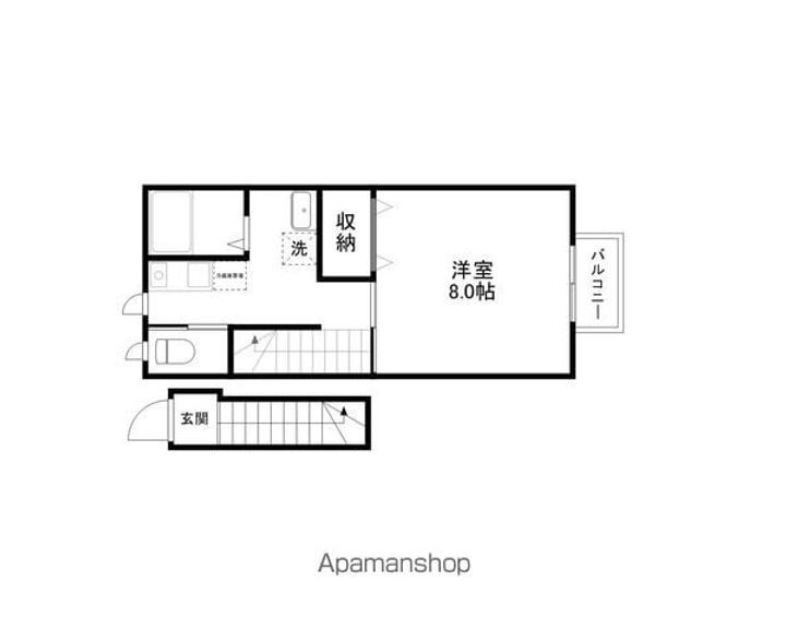 滋賀県甲賀市水口町山の賃貸アパートの間取り