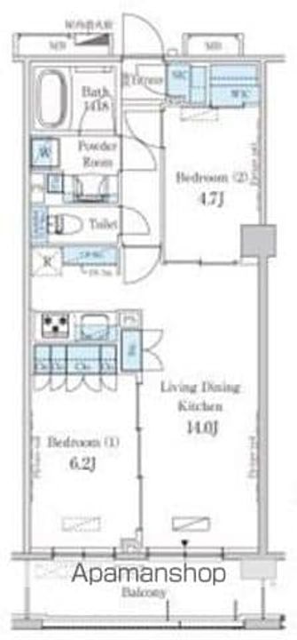 パークアクシス駒込HILLTOPの間取り