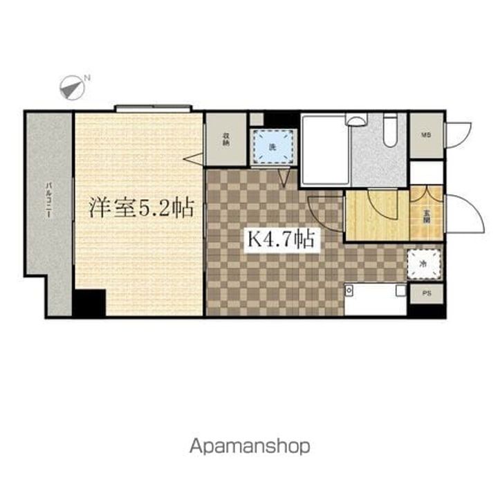 神奈川県川崎市宮前区南平台の賃貸マンションの間取り