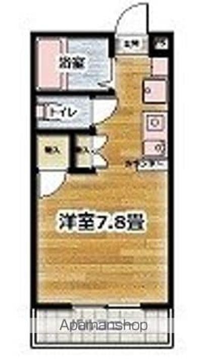 福島県郡山市田村町徳定字下河原の賃貸マンションの間取り