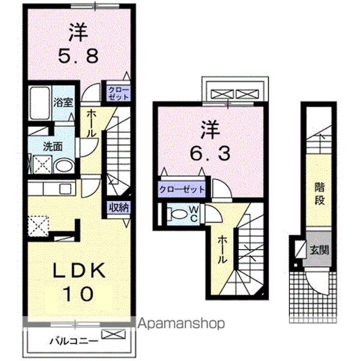 ベアーレ Ⅱの間取り