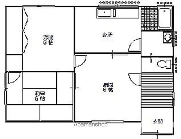 群馬県太田市新田木崎町の賃貸アパートの間取り
