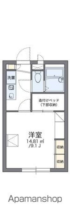 レオパレスリバーサイドみずきの間取り