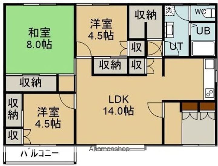 モトツヤハイツ(モトツヤハイツ)2Fの間取り