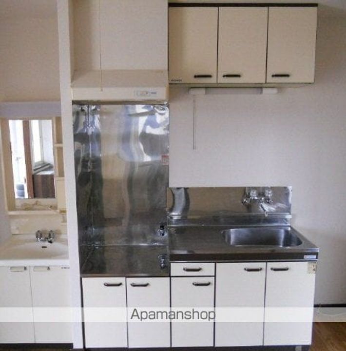 福島県会津若松市門田町大字一ノ堰字村西の賃貸アパートのキッチン