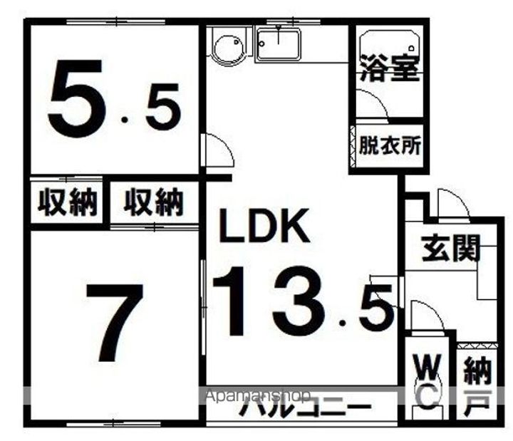 第2コーポ古田2西の間取り