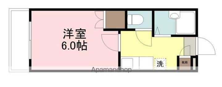 宮城県仙台市青葉区梅田町の賃貸マンション205の間取り