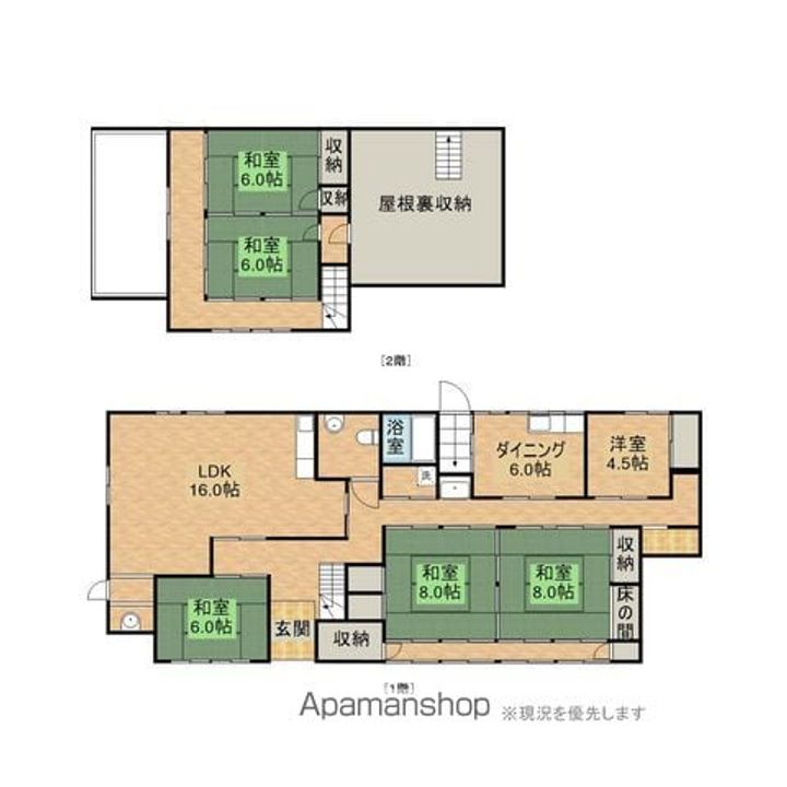 長野県下伊那郡松川町元大島(一戸建)の賃貸物件戸建ての間取り