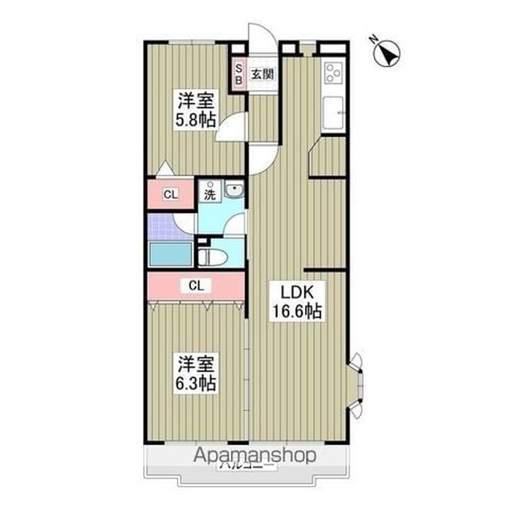 リブレス牛久の間取り