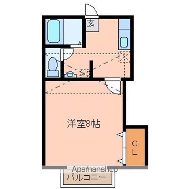 宮城県仙台市若林区大和町5丁目の賃貸アパートの間取り