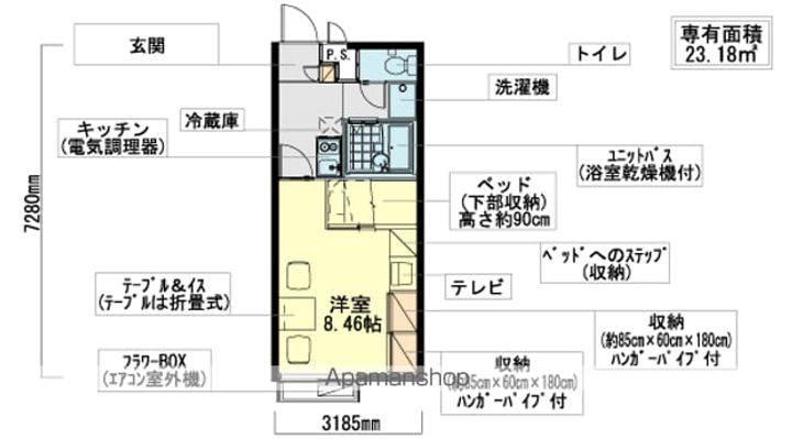 レオパレス栗橋Ⅱの間取り