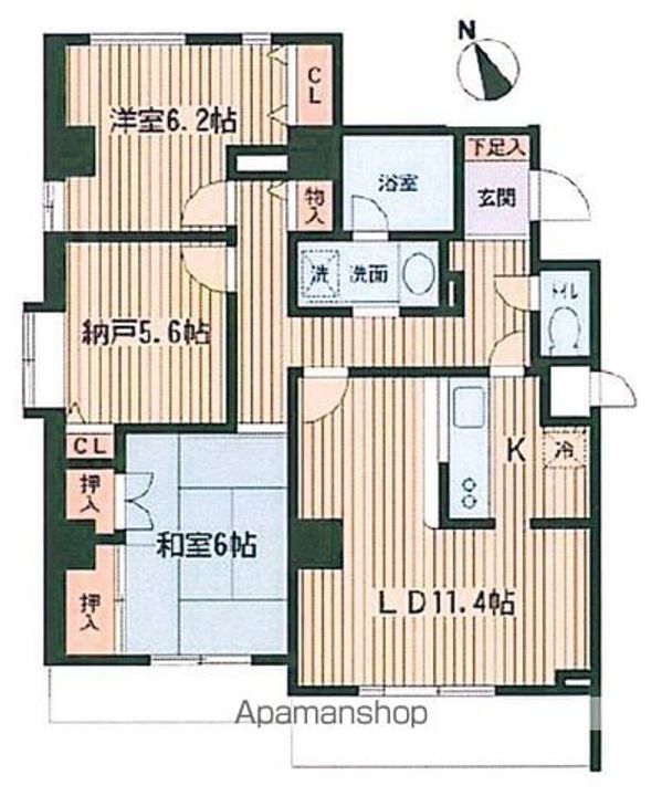 リエール若松町404の間取り