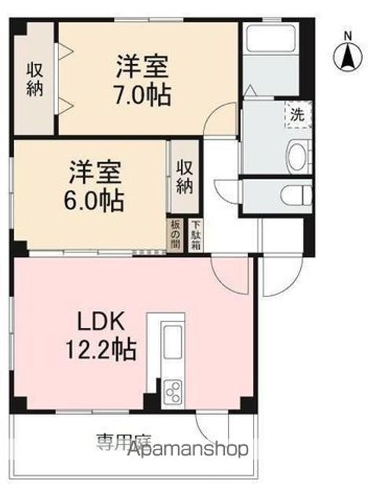 フォブールあさひ101の間取り