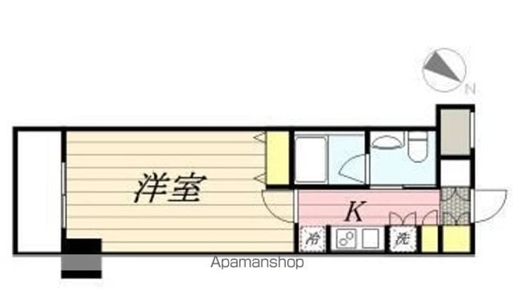 ライジングプレイス石川町504の間取り