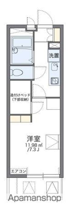 レオパレス元宮201の間取り