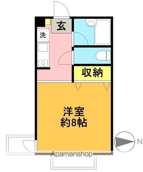 東京都世田谷区松原1丁目の賃貸アパートの間取り