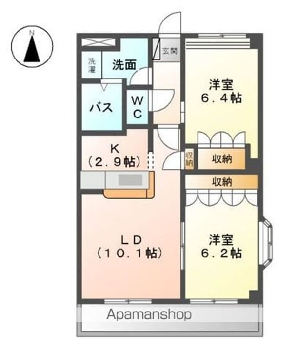 アリスハウス201の間取り