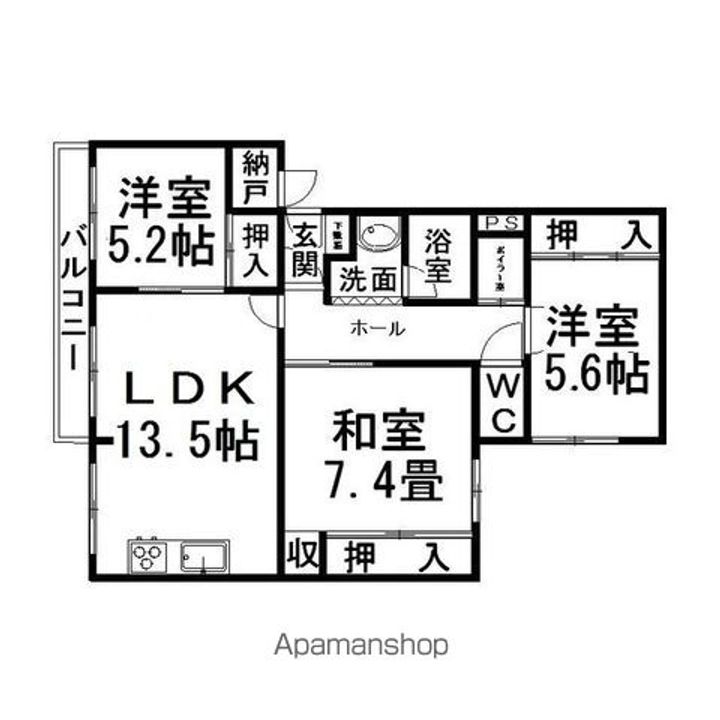 ディアコート2番館202の間取り