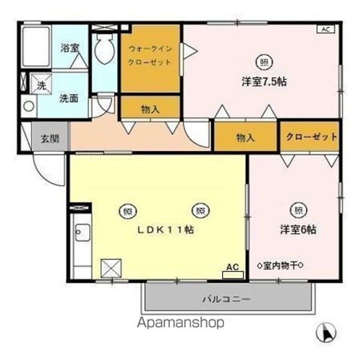 グランヴェール Aの間取り