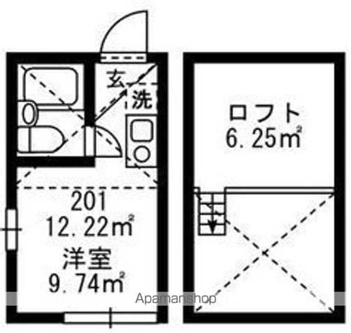 東京都台東区東上野4丁目の賃貸アパートの間取り