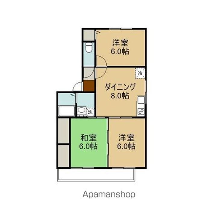 高島マンション105の間取り