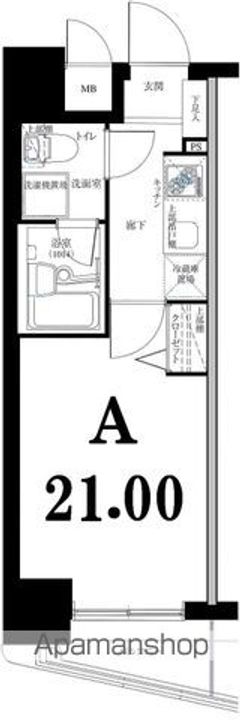 グリアス横浜・ウエストフォルム弐番館1001の間取り