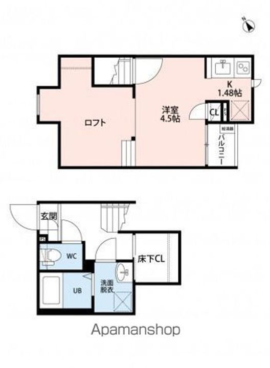 埼玉県春日部市梅田3丁目の賃貸アパートの間取り