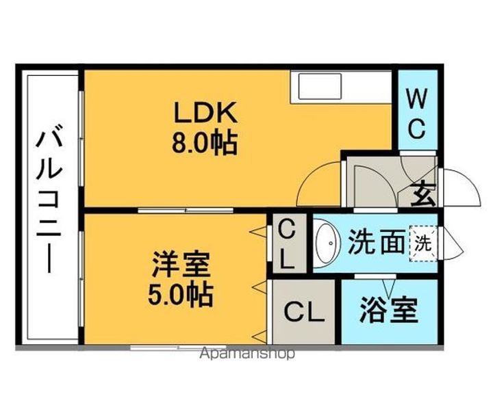 サンリバー大石102の間取り